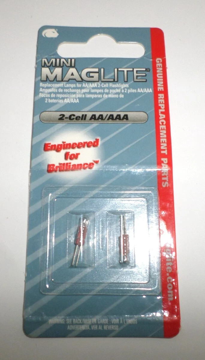 Genuine AA/AAA MINI MAGLITE 2 BULB BLISTER PACK LM2A001