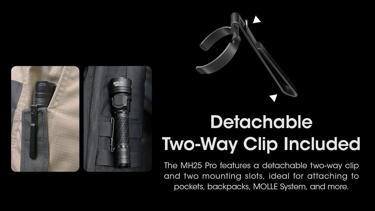 Nitecore MH25 Pro Flashlight 3300LM 705m Throw Hunting Lights W/ 5300mAh Battery