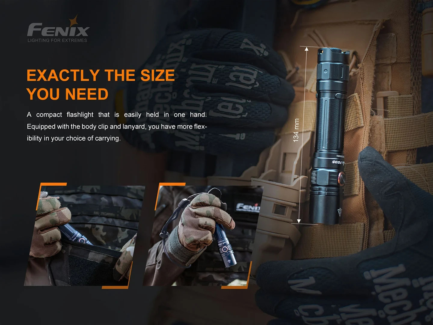 FENIX PD35 V3.0 Flashlight 1700 Lumens 357 Meters IP68 Flashlight Green Color