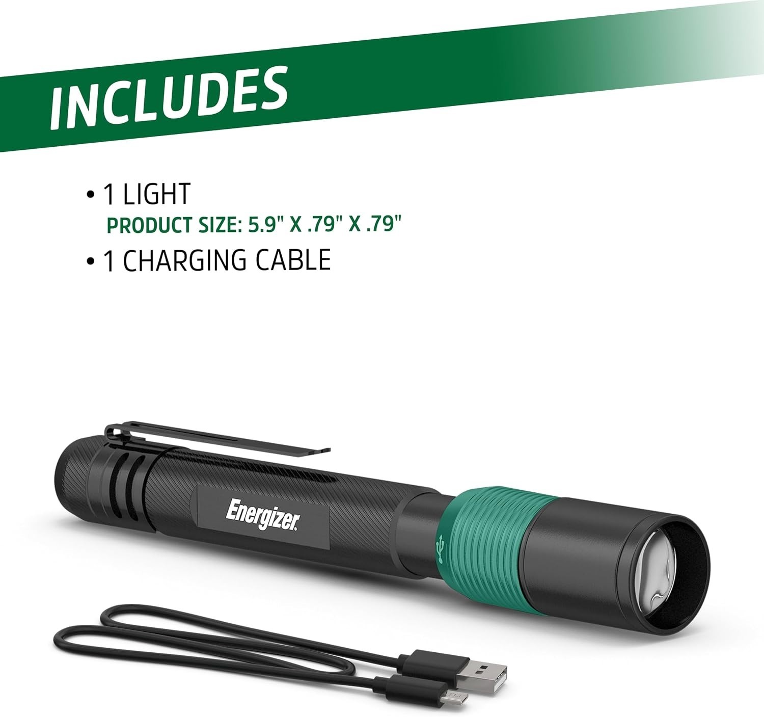 X-400 Compact Rechargeable Pen Light – 400 Lumens, Indoor and Outdoor Use