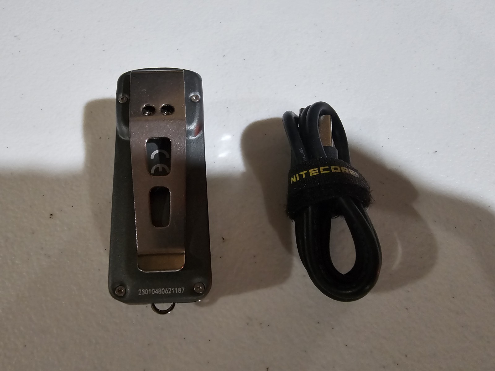 NITECORE TUP 1000 Lumen Rechargeable Everyday Carry Keychain Flashlight – Gray