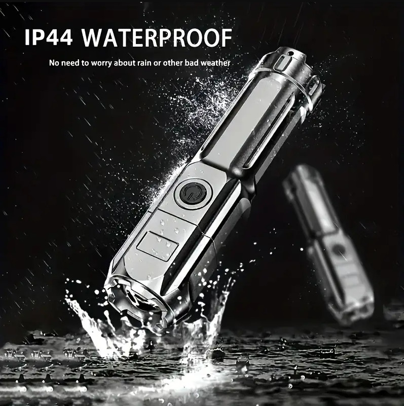 1 PC Portable Rechargeable Flashlight – Strong Light Torch for Household Use NEW