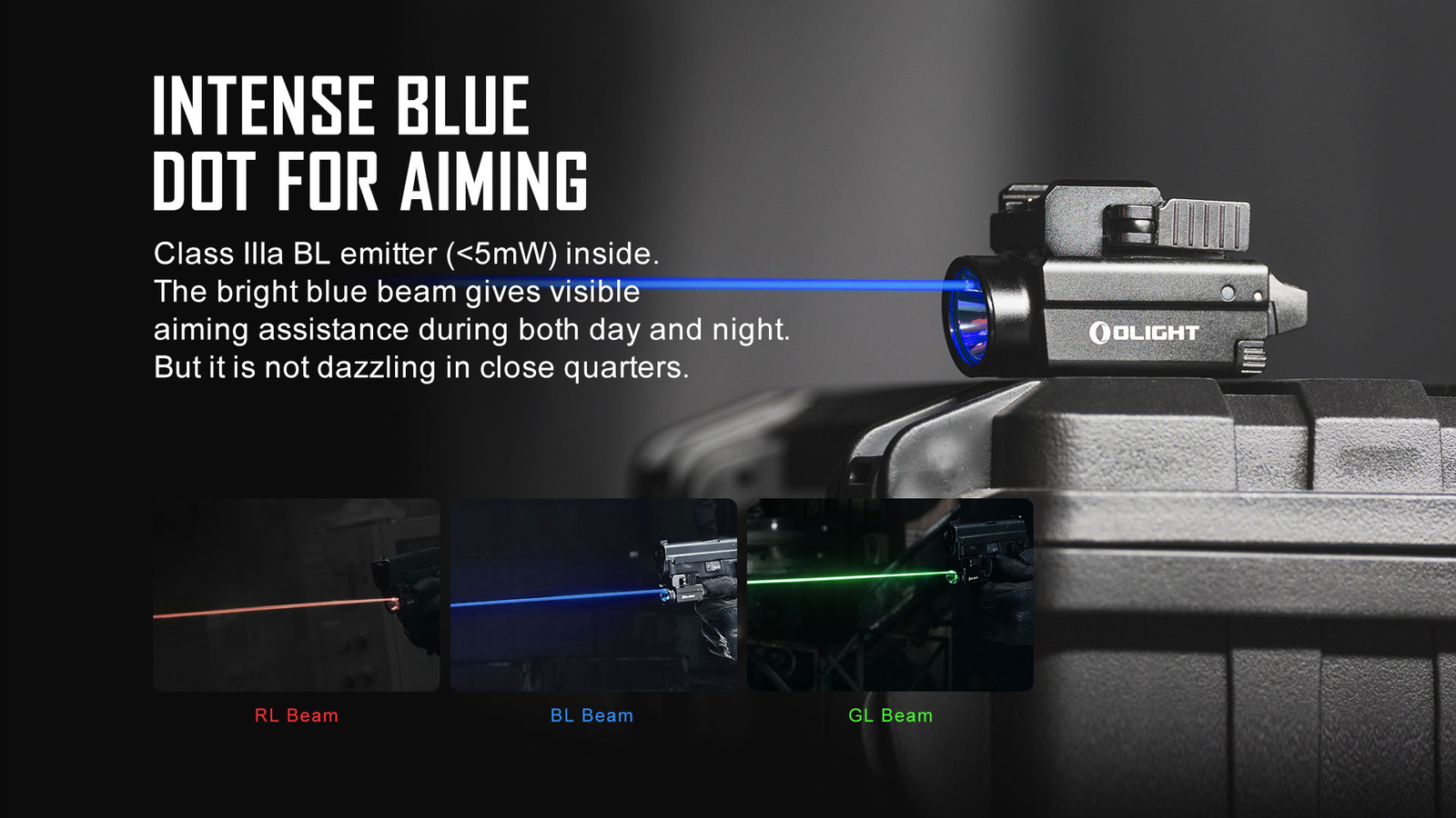 Olight Baldr S BL 800 Lumen Tactical Flashlight with Blue Laser Sight
