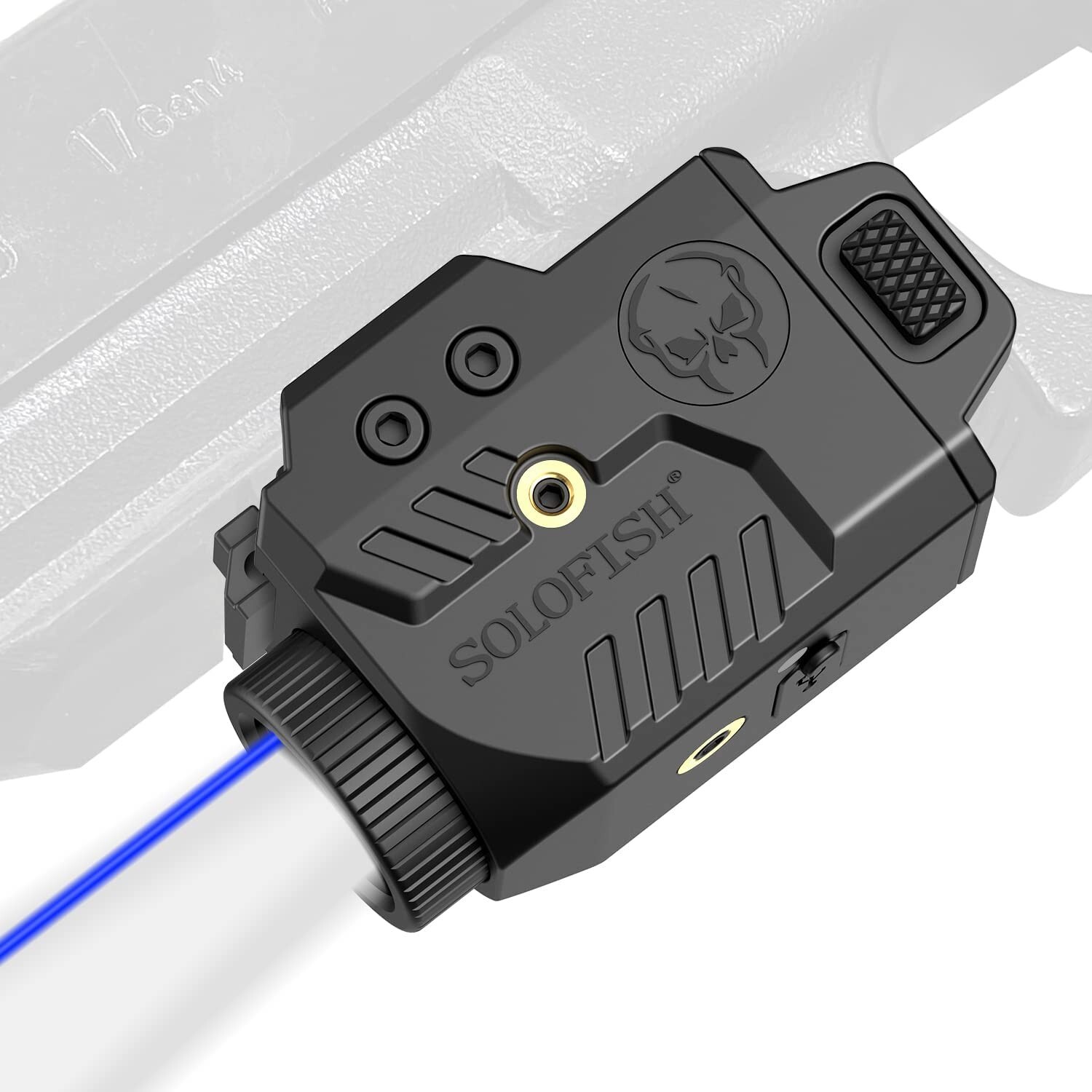 SOLOFISH 600 Lumen Flashlight & Blue Laser Sight Pistol Picatinny Rechargeable