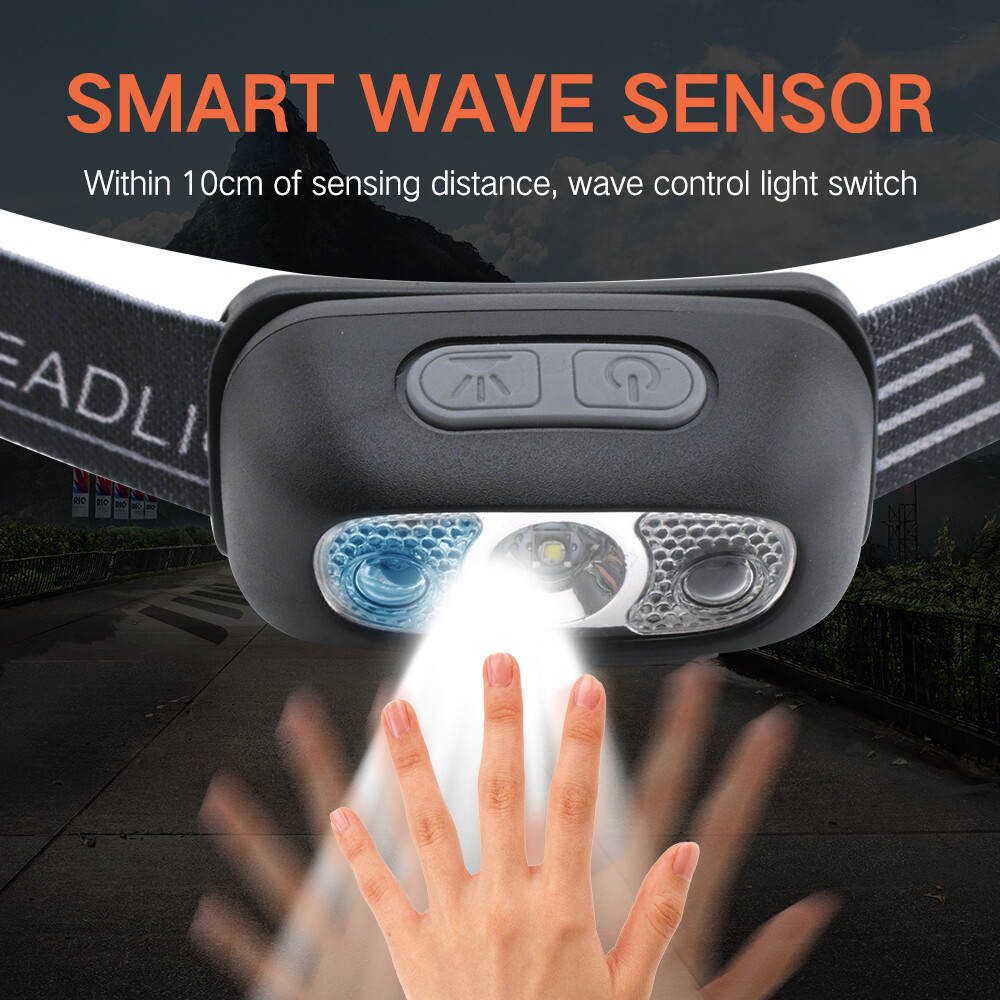 Rechargeable LED Headlamp USB Flashlight Waterproof Head Lamp Torch For Camping