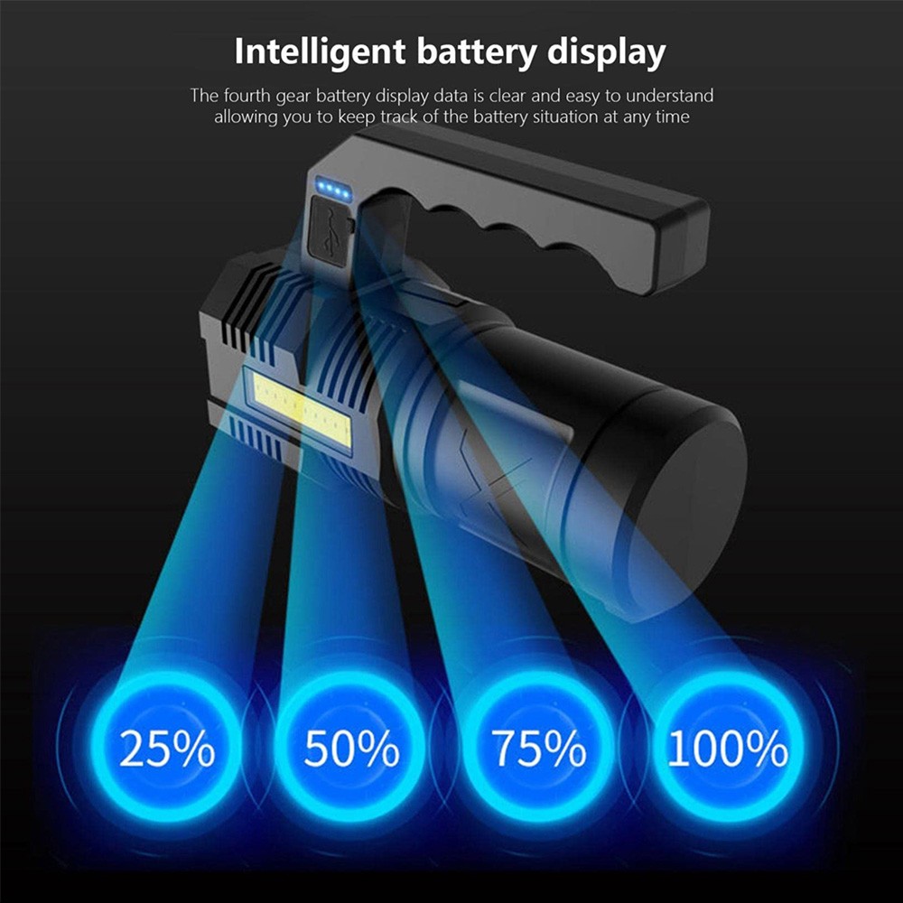 5000000 Lumen LED Tactical Flashlight Rechargeable Super Bright Powerful Torch