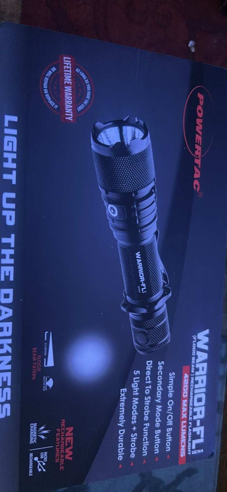Warrior G4-FL 4200 Lumen (Wide Beam) Tactical Handheld Flashlight High Lumen,…