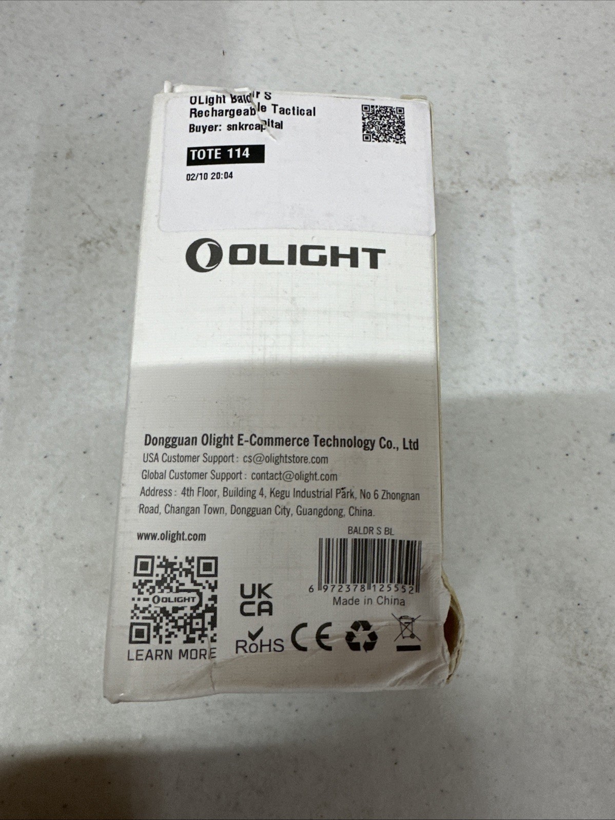 Olight Baldr S Rechargeable 800 Lumen Tactical Weapon Light, Blue Laser, GL/Pica