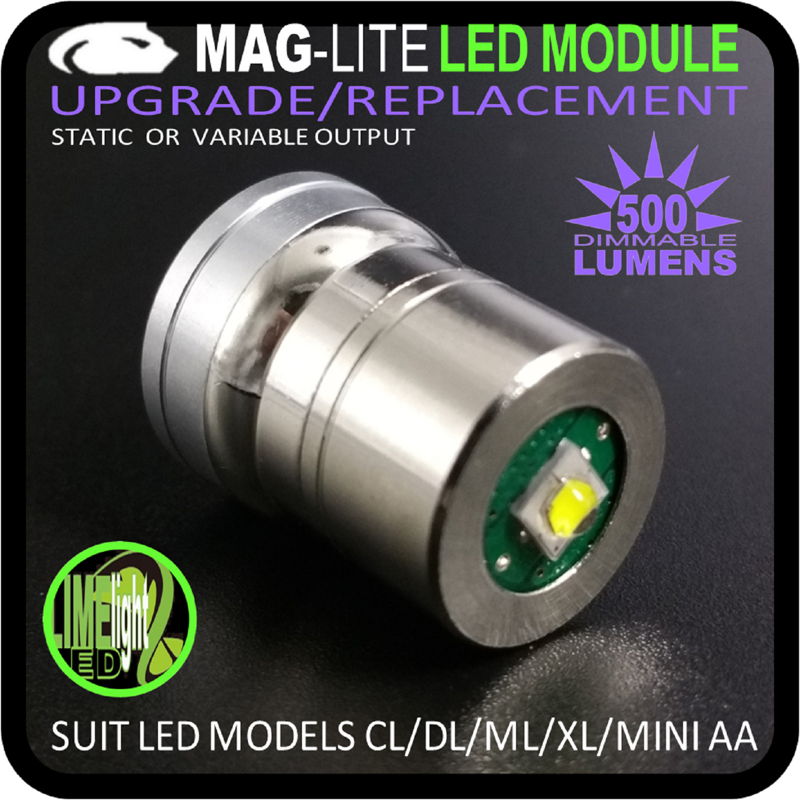 MAGLITE LED UPGRADE 500lm AAL/CL/DL/ML/XL DIMMABLE BULB GLOBE FLASHLIGHT TORCH
