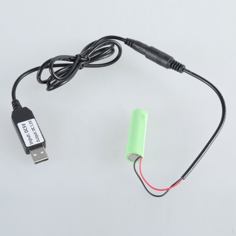 USB 5V 2A to 1.5V1A AA LR6 Power Cable Eliminators Line