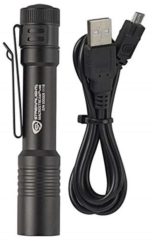 Streamlight 66320 MacroStream USB 500-Lumen Rechargeable Compact Flashlight