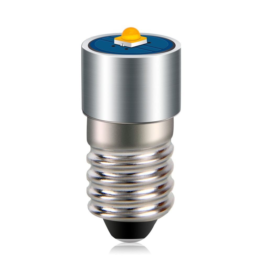 Ruiandsion E10 LED 3W Screw Base Torch Flashlight Bulb Warm White 3V 6V 12V 18V