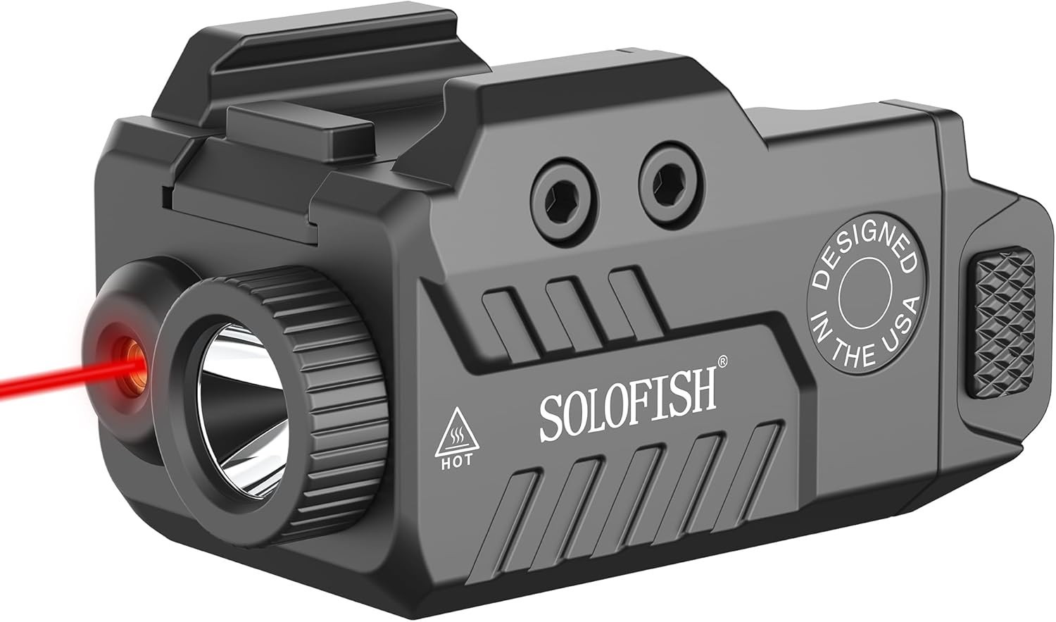 500lm Tactical Flashlight Compatible for Compact with Rail, Green/Red/Blue Be…