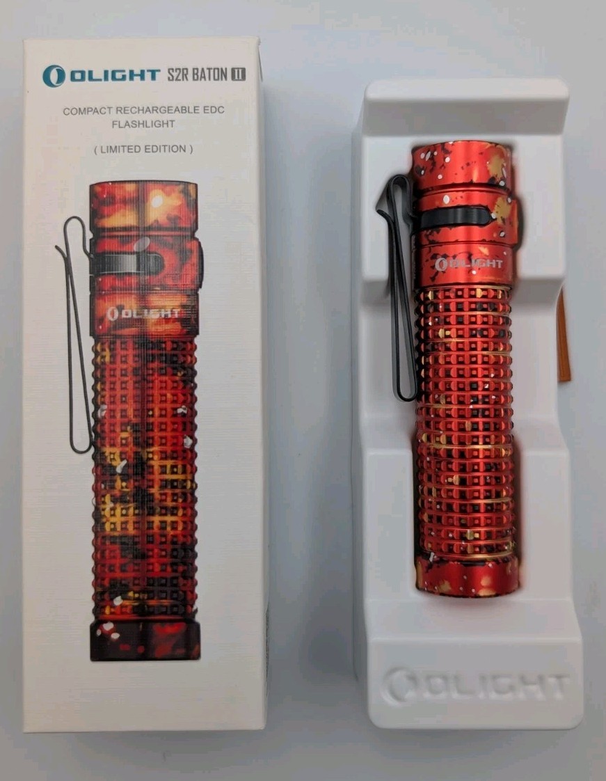 Olight S2R Baton II Lava Camouflage 1150 Lumens LED Flashlight, Limited Edition