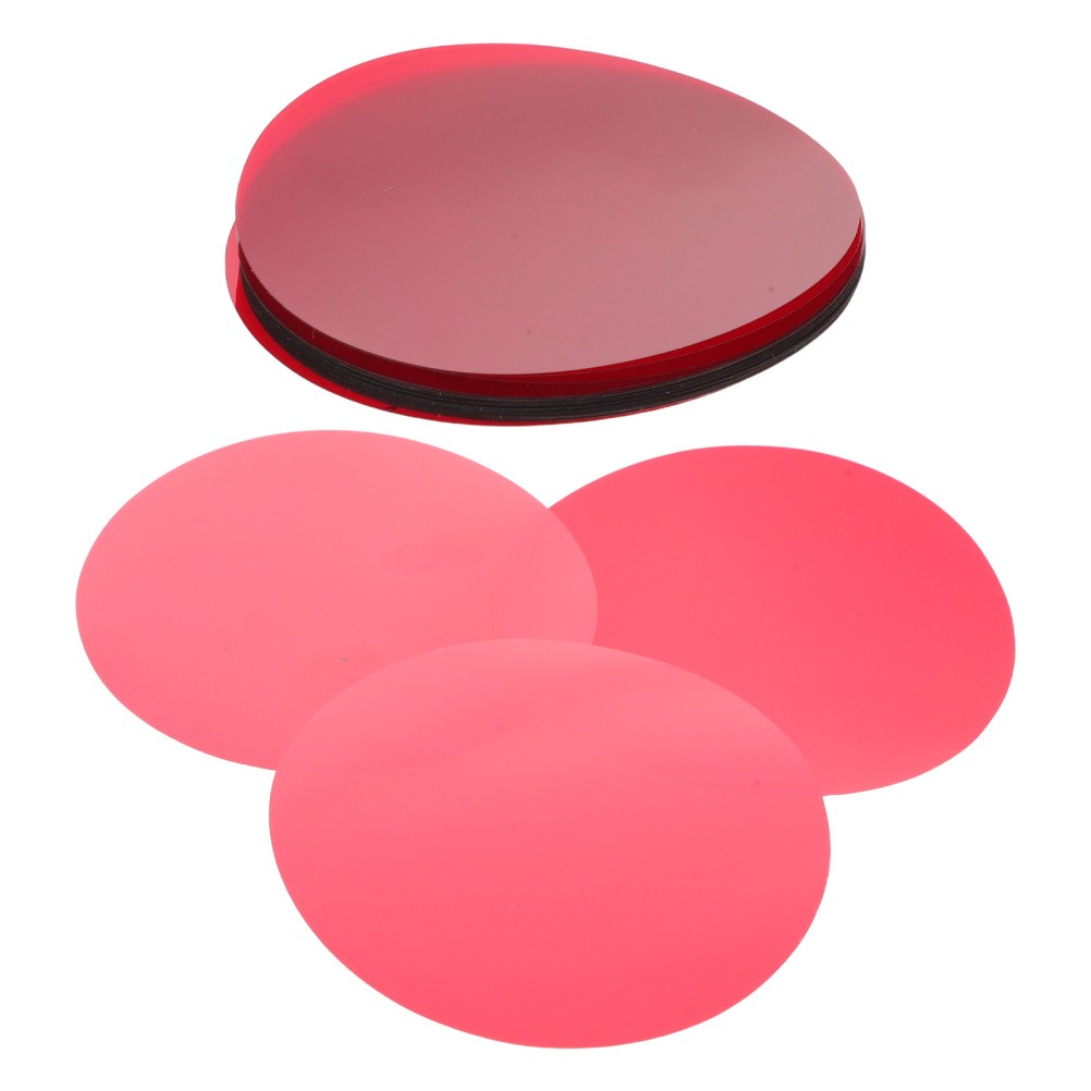 50Pcs Red Transparent Color Overlays for LED Light Lamps Easy Atmosphere Upgrade