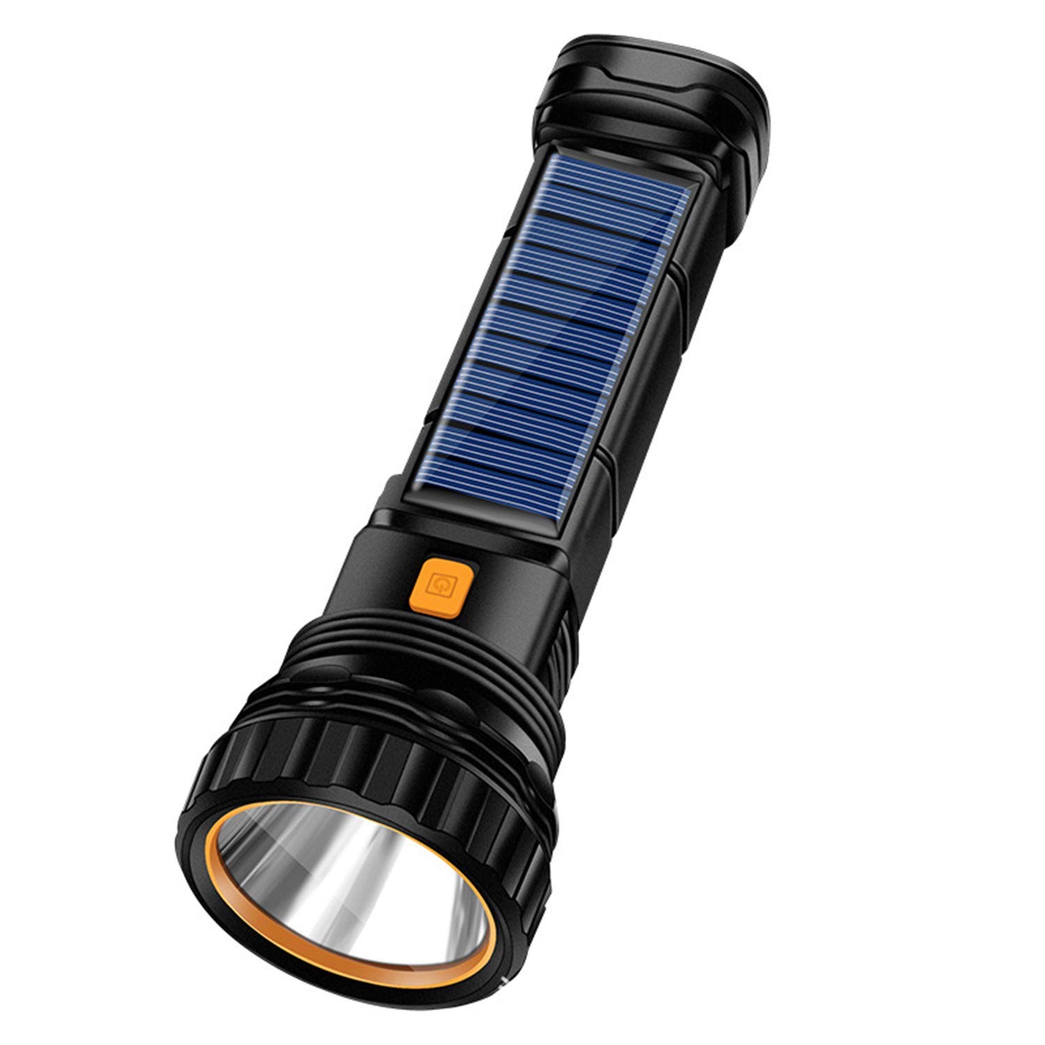 Solar Rechargeable LED Flashlight 1000 Lumens with Strobe, Camping Emergency