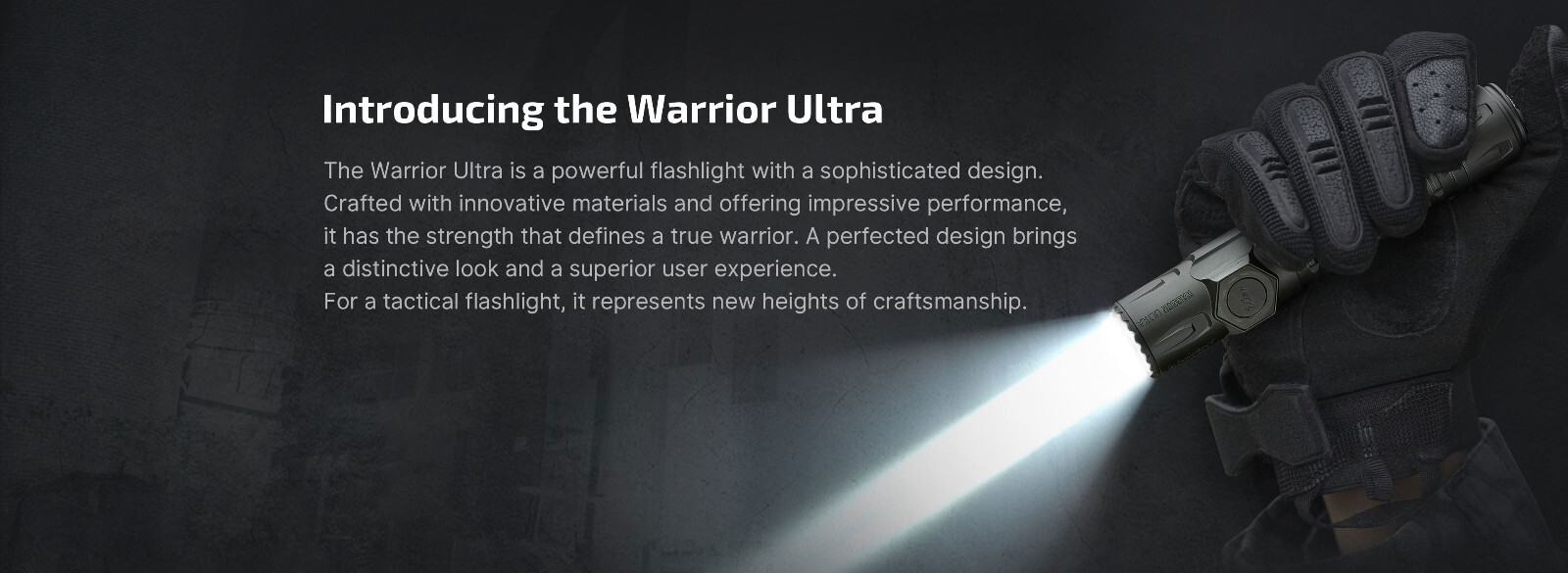 Olight Warrior Ultra 2500 Lumens Tactical Flashlight, OAL Material, 320 Meters