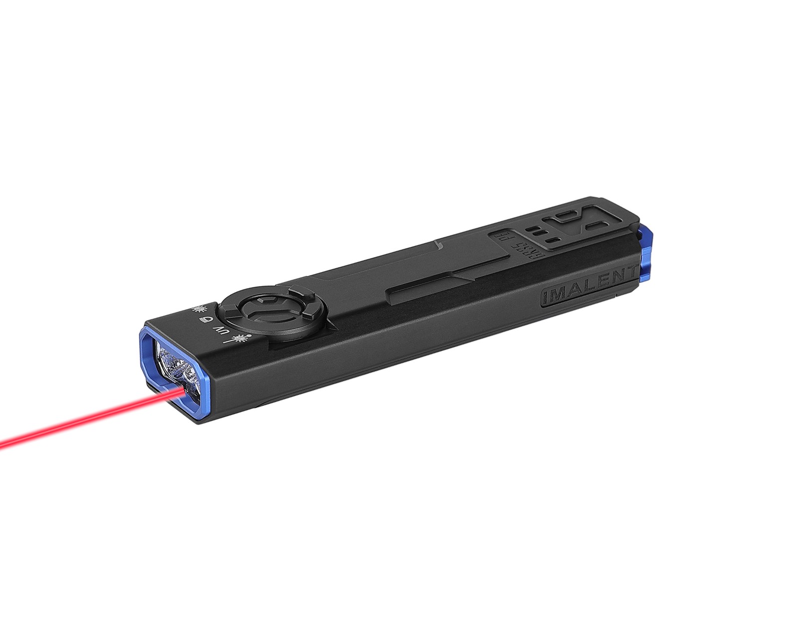 IMALENT GR35 EDC Flashlight Rechargeable with 4 Light:UV, White LED,Red Laser