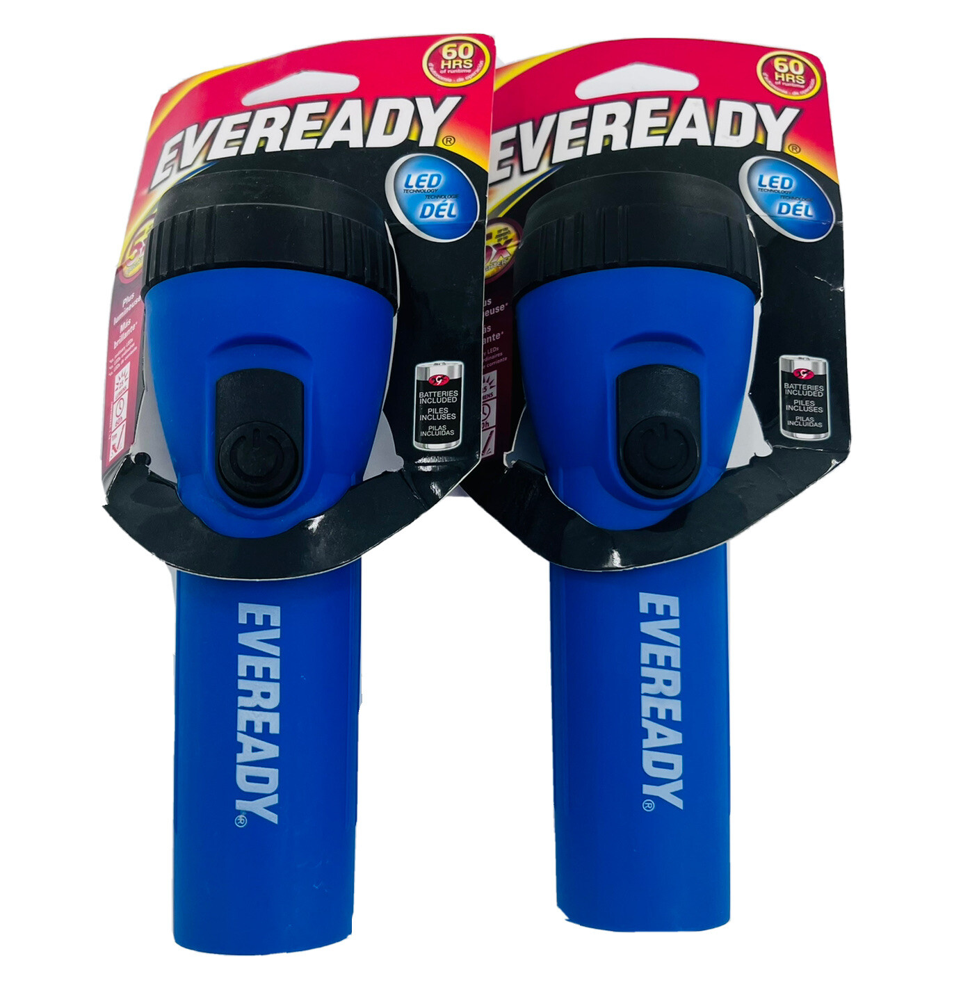 2 PK LED Flashlight Bright Long-lasting Durable Camping Emergency Kids EVEREADY®