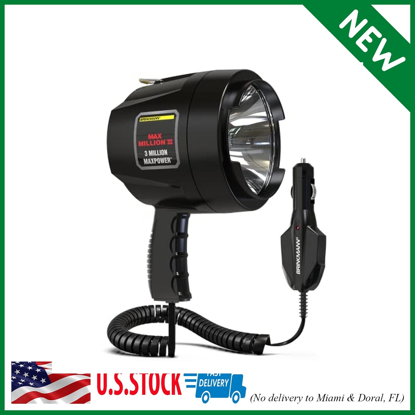 800-2301-0 Max Million III with 12V DC Charger Halogen Bulb Spotlight