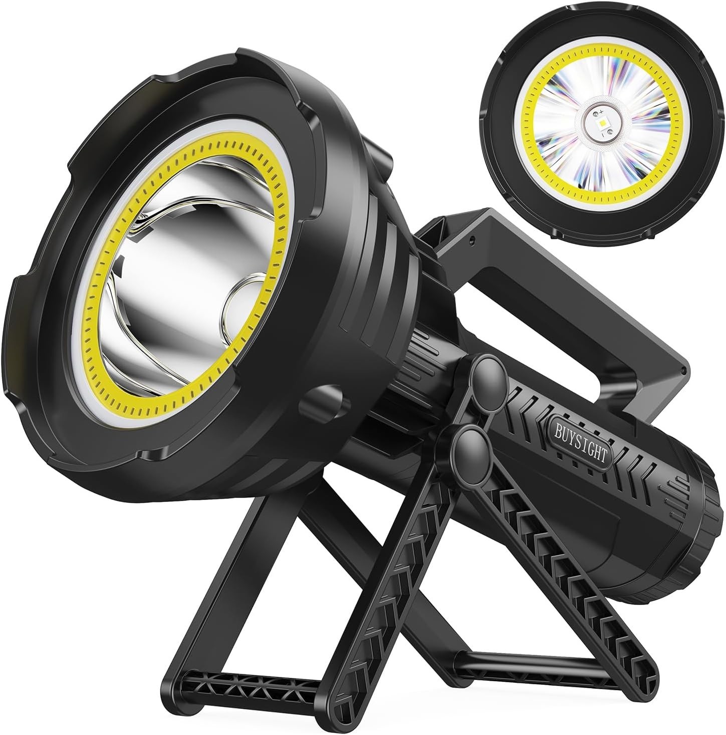 Rechargeable Spotlight 2000000 LM 600Yards 2-in-1 Floodlight Hunting Light