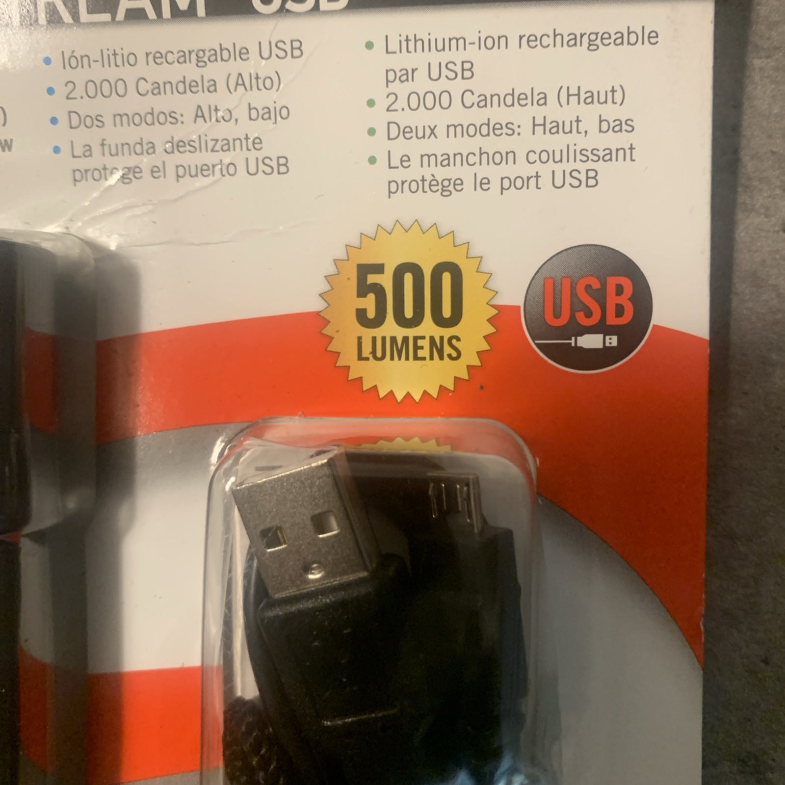 Streamlight MacroStream USB Rechargeable Flashlight USB Cord 500 Lumens Black