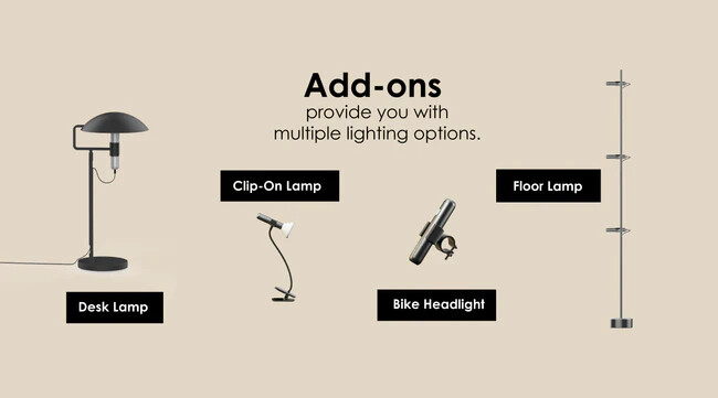 Allocacoc Flashlight Nightlight USB-C Recharge Dimmable CREE Flood Light Beam