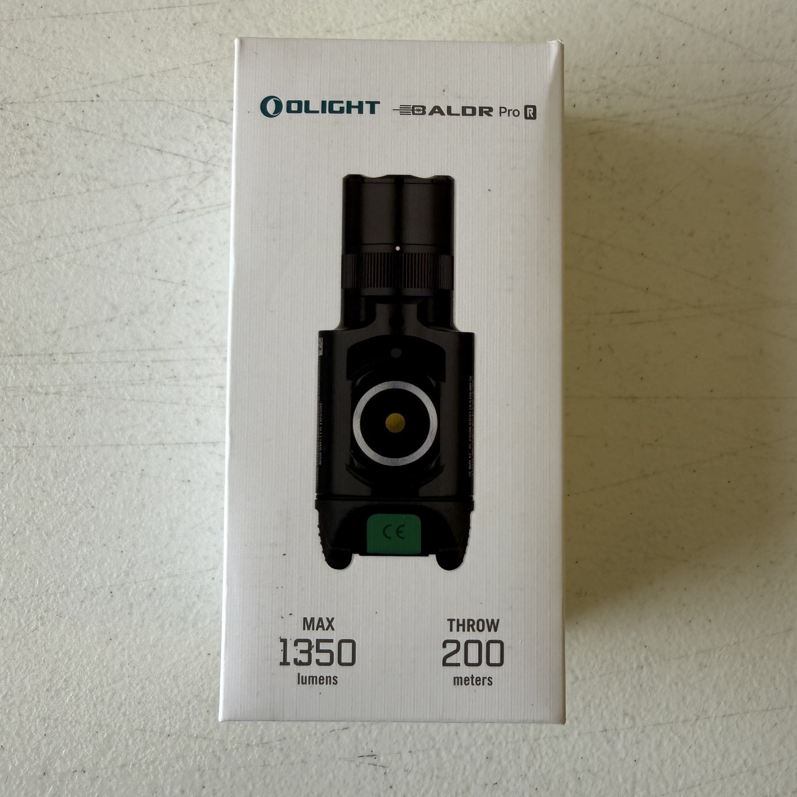Olight Baldr Pro R Rechargeable Light with LED & Green Laser, 1350 Lumen