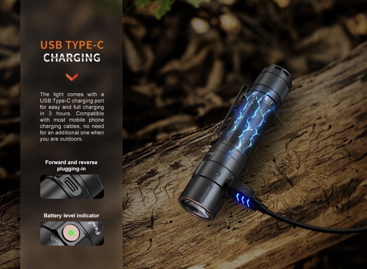 Fenix E35R EDC 3100 Lumens USB-C Rechargeable Flashlight