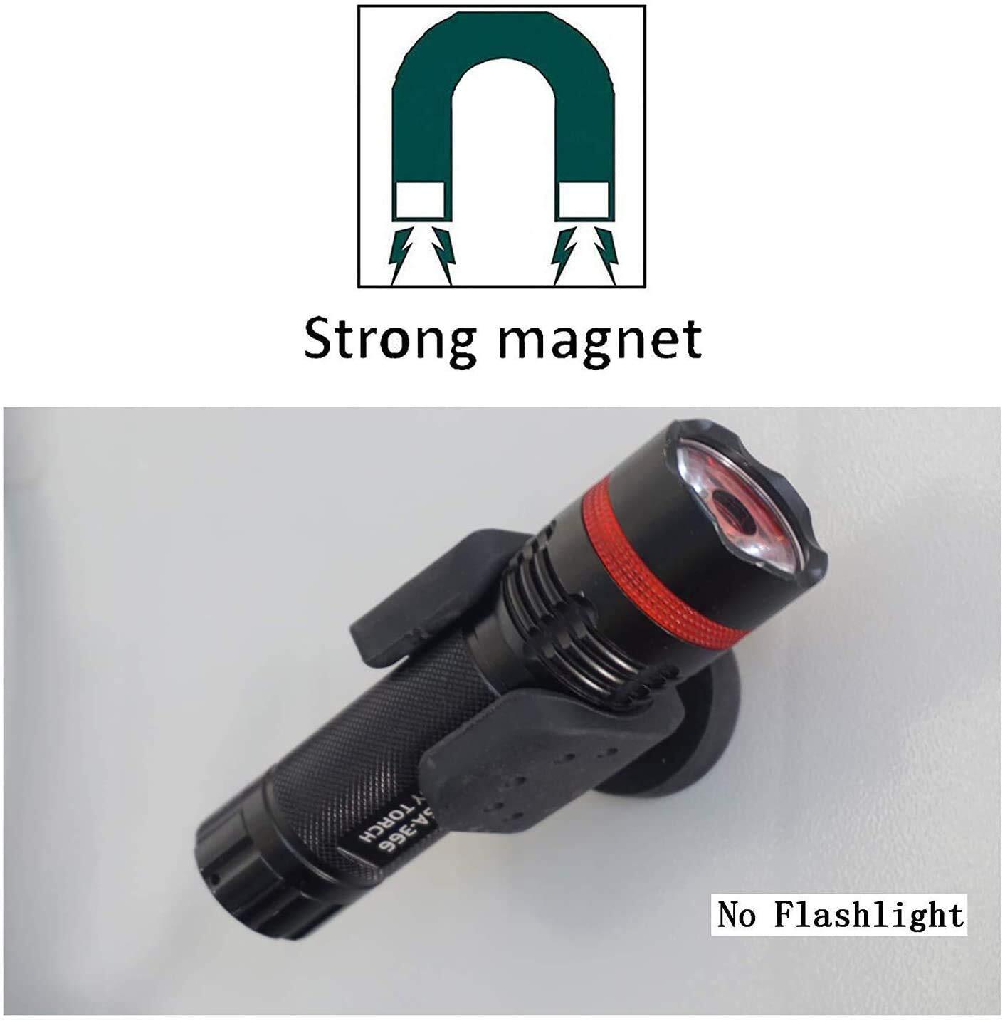 Magnetic Flashlight Mounts – Durable Rubber Holders Set of 4