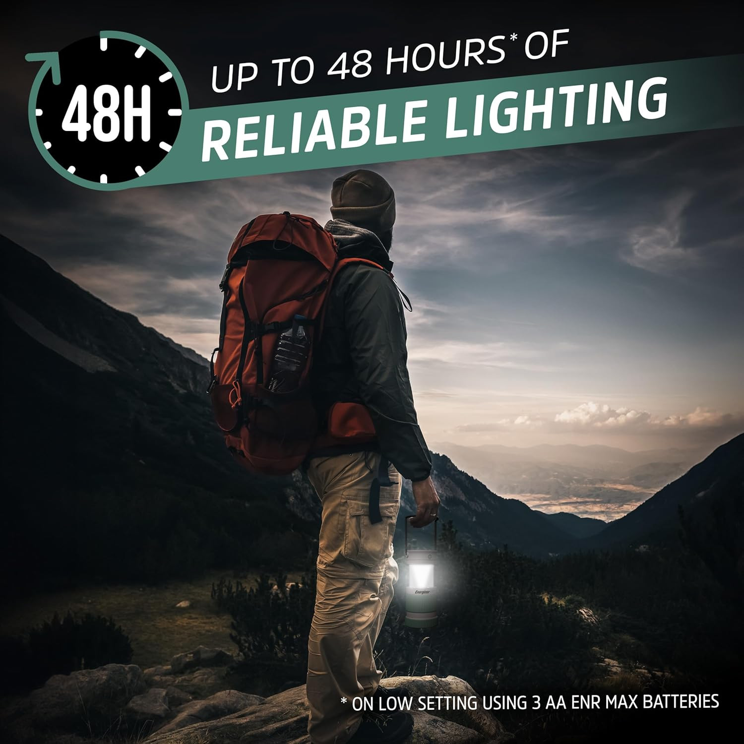 S-500 Hybrid Power Camping Lantern, Solar, Rechargeable, or AA Battery Powered,