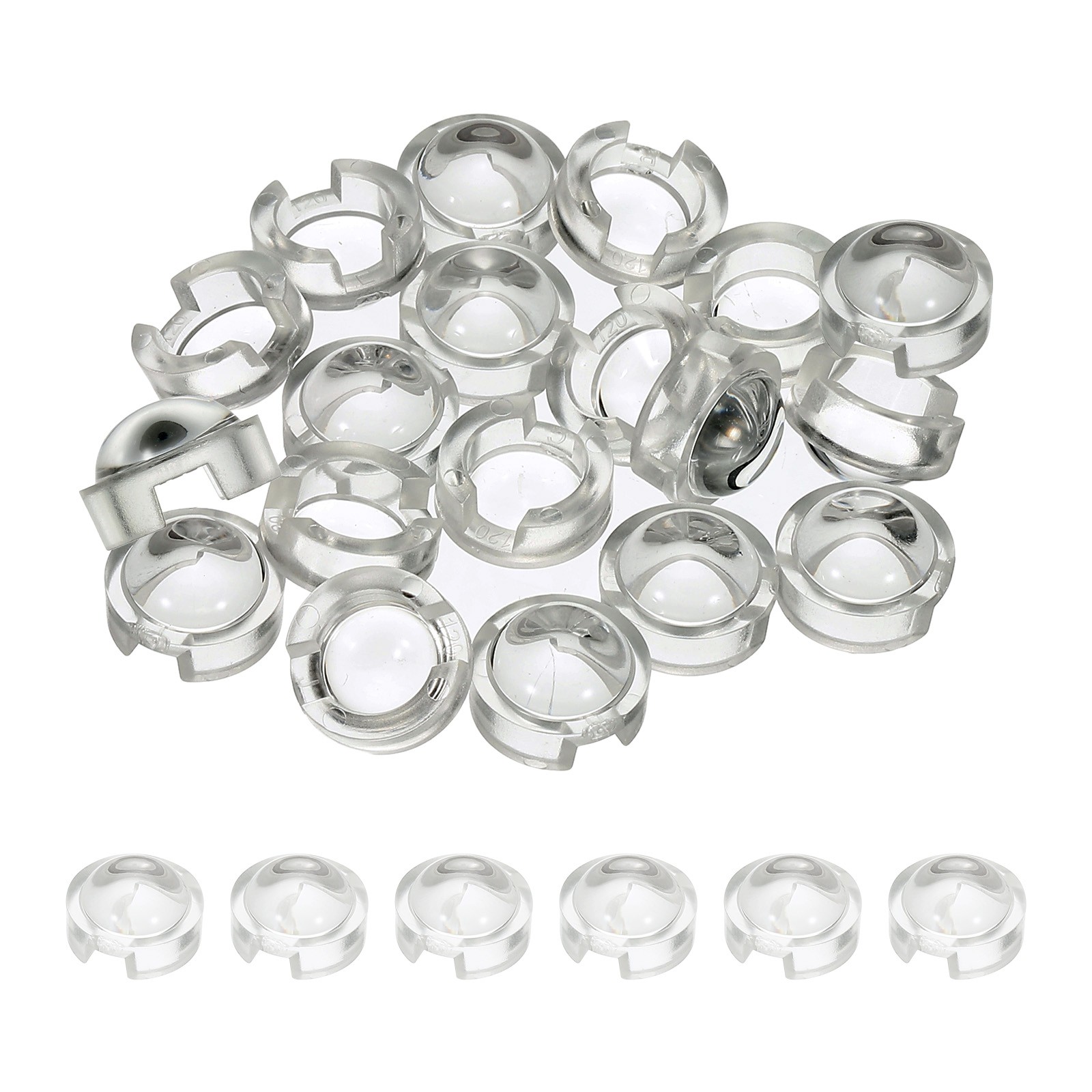 36 Pack 12mm LED Convex Lens 120 Degree Beam PMMA Angle Acrylic LED