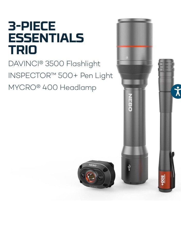 Nebo essentials Trio – 3 Great lights For all Situations