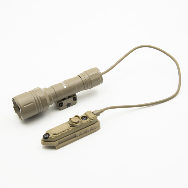 FL12W Tactical Flashlight MAX 1200 Lumens 3 Modes Push-button Tail Switch Rifle