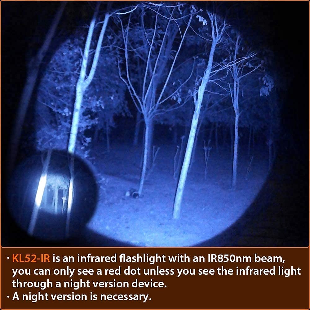 Odepro KL52IR-Pro 850nm IR Illuminator Flashlight for Night Vision Hunting, F…