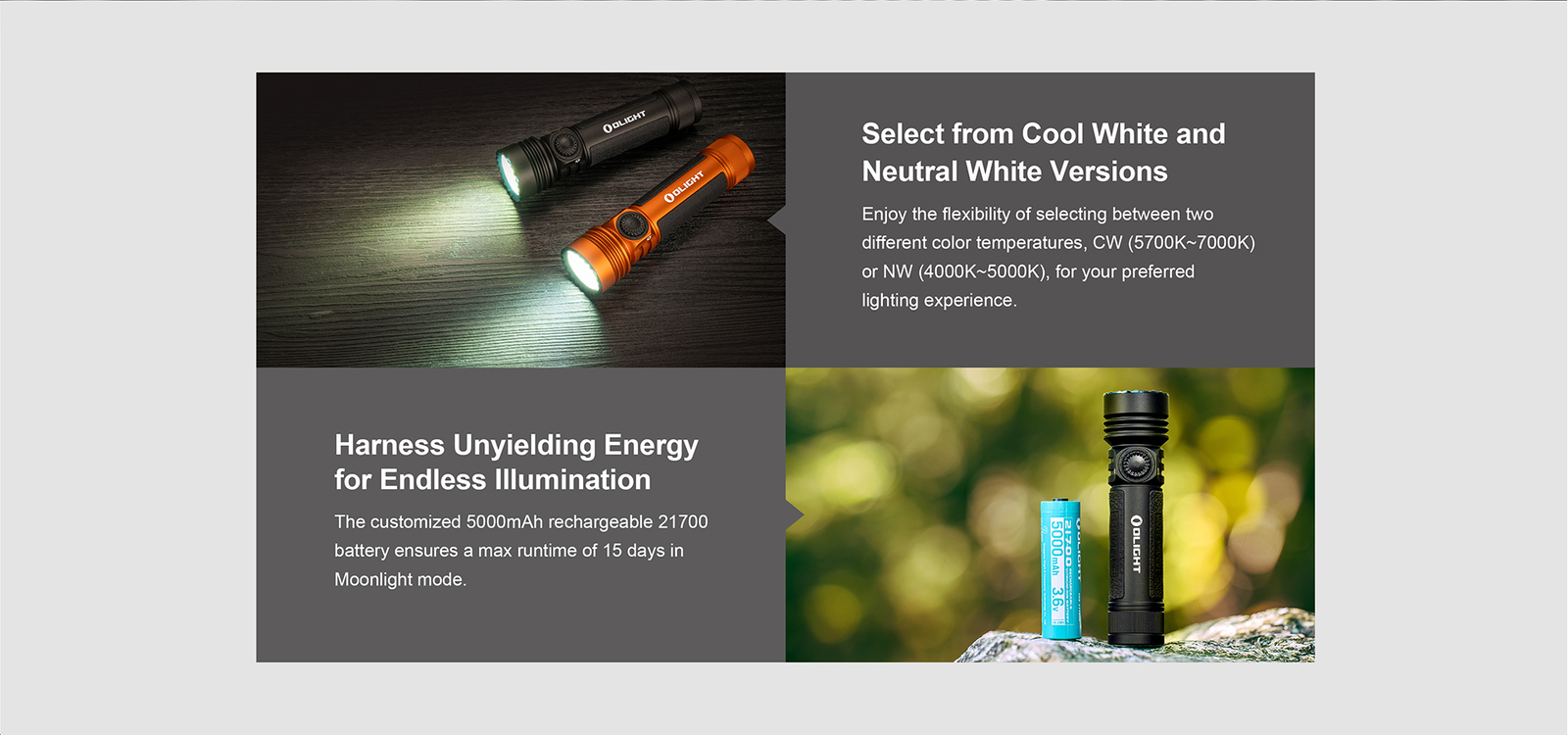 Olight Seeker 4 Pro CW 4600 Lumen Rechargeable LED Flashlight