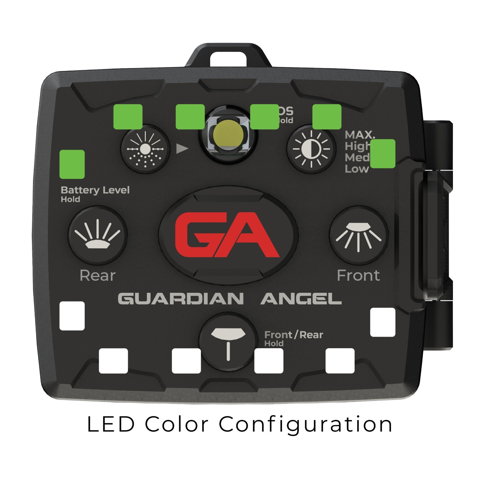 Guardian Angel Micro Series Elite White/Green Wearable Safety Light