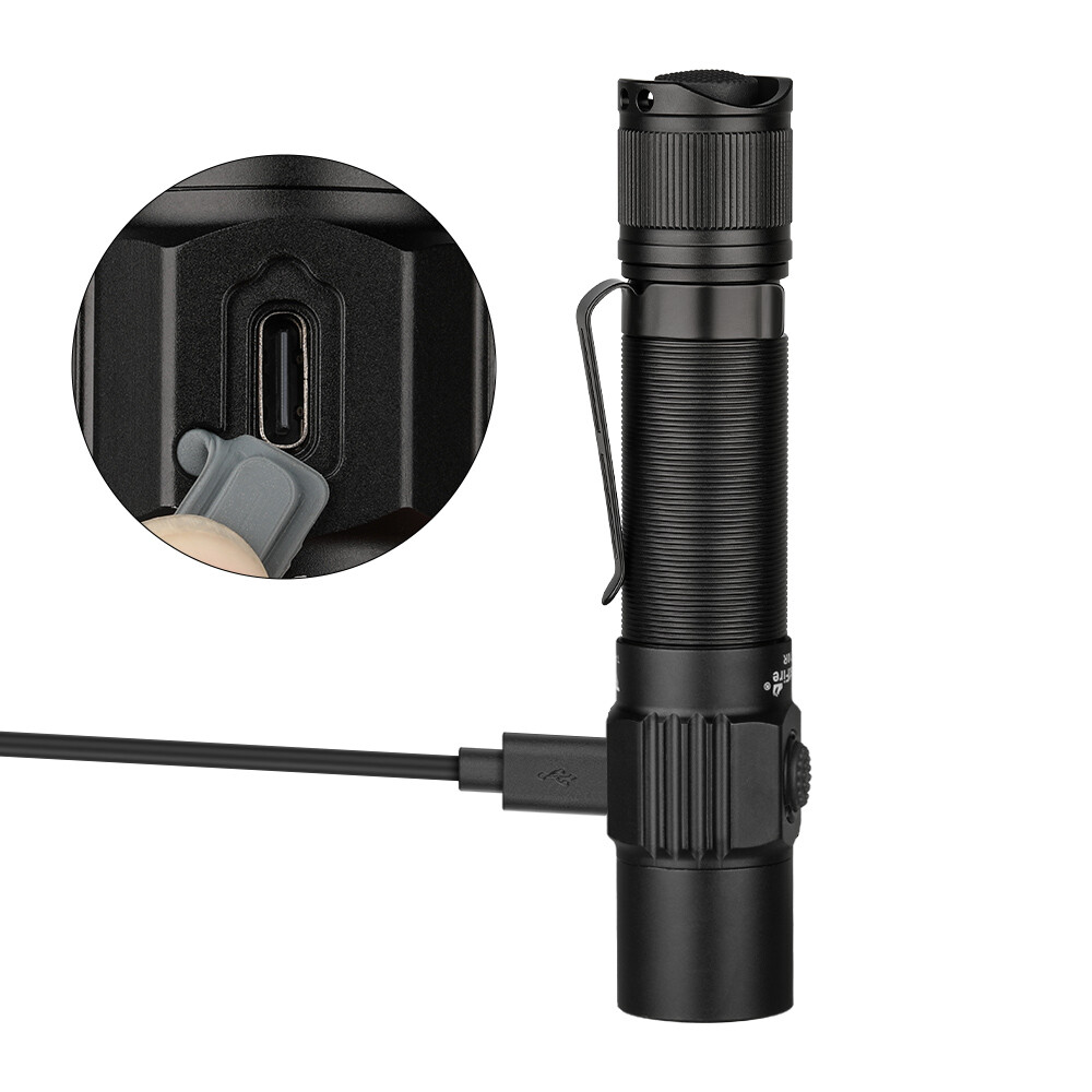 Trustfire New T10R 1800LM Tactical Police Flashlight Type-C Quick Rechargeable