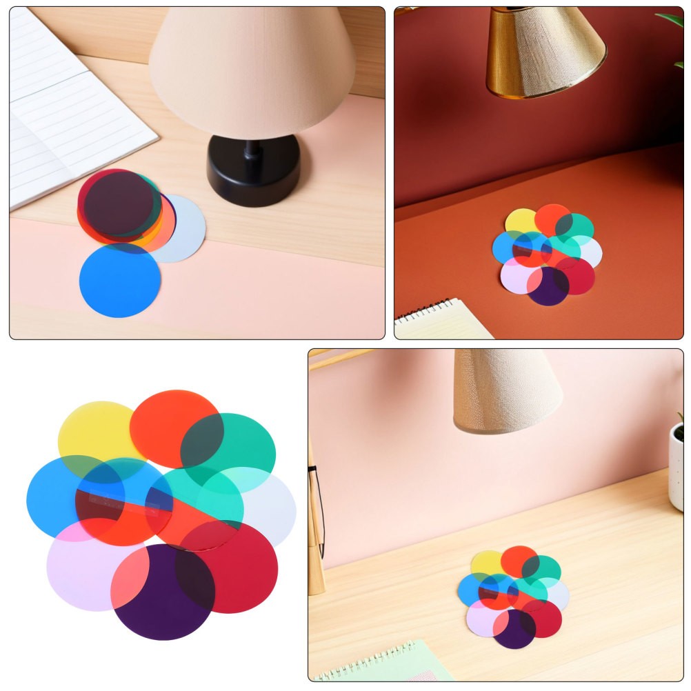 10Pcs High Transparency Colored Light Diffuser Sheets for Atmosphere Enhancement