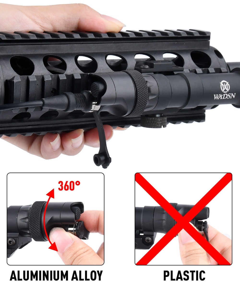 Tactical Flashlight M300A M600C&SL07 Dual Function Switch Tail Cover Hunt Light