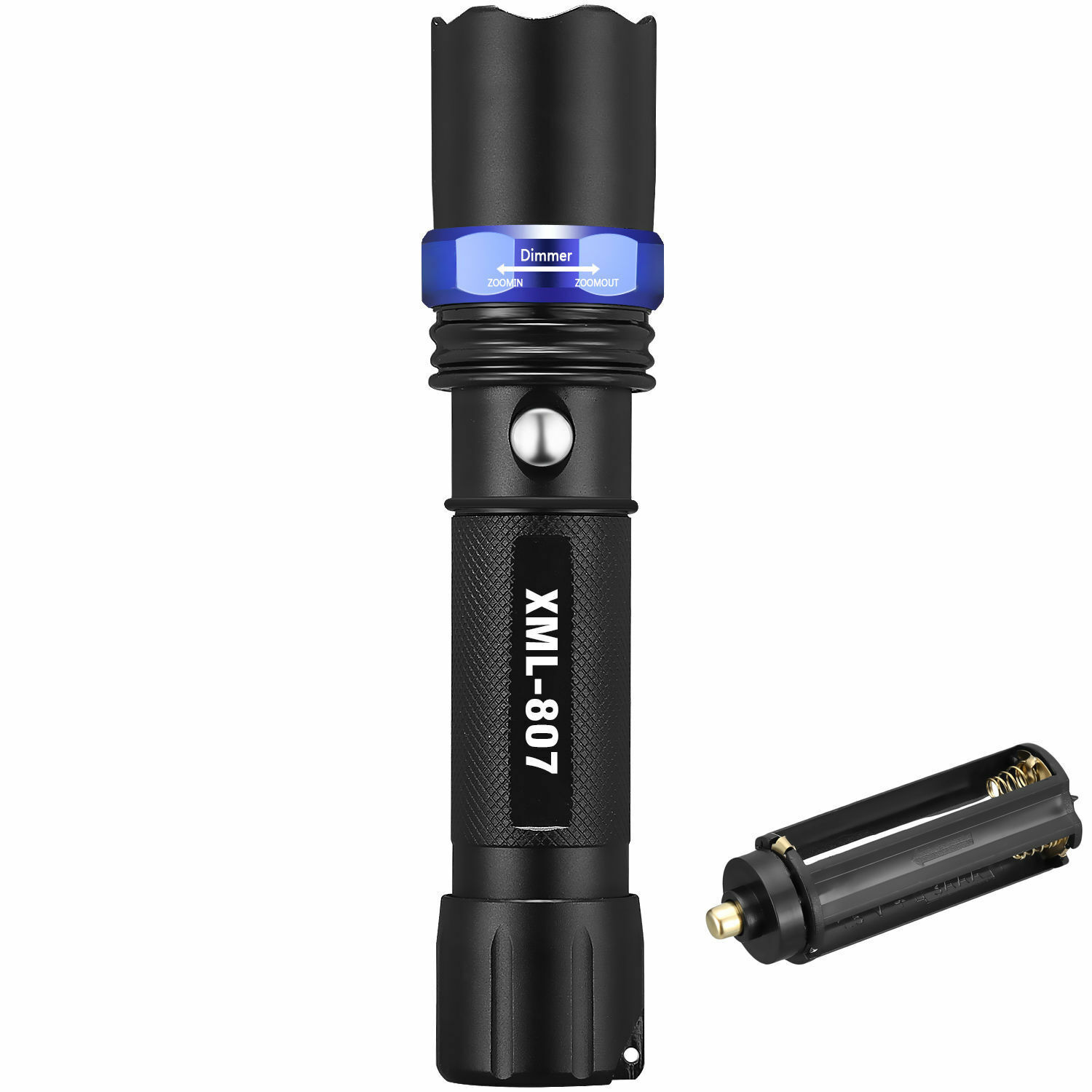 Super-Bright Tactical Flashlight 5 Modes Zoomable 3-Pack