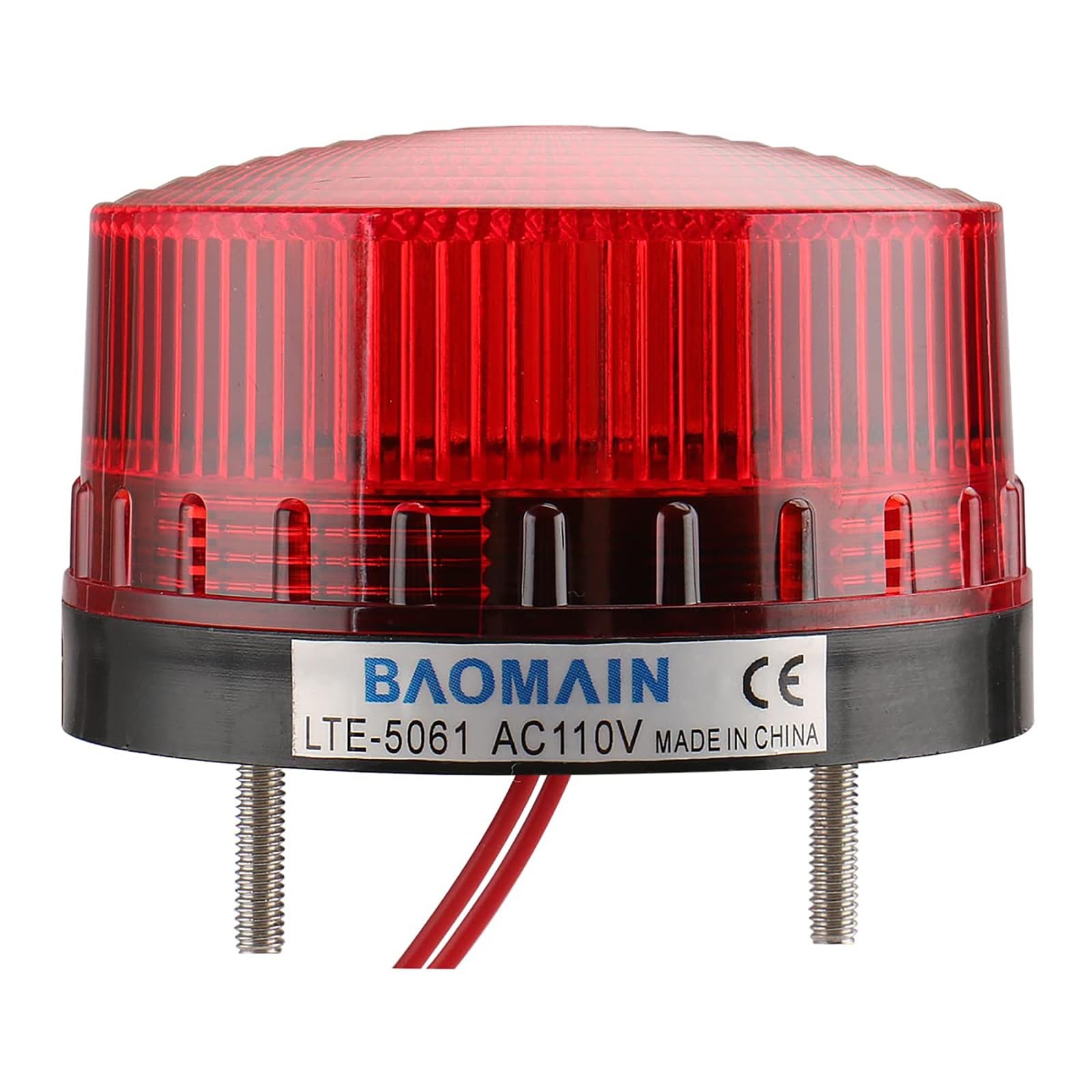 Industrial Signal round Red Warning Light Strobe Warning Lamp LTE-5061 AC 110V 3