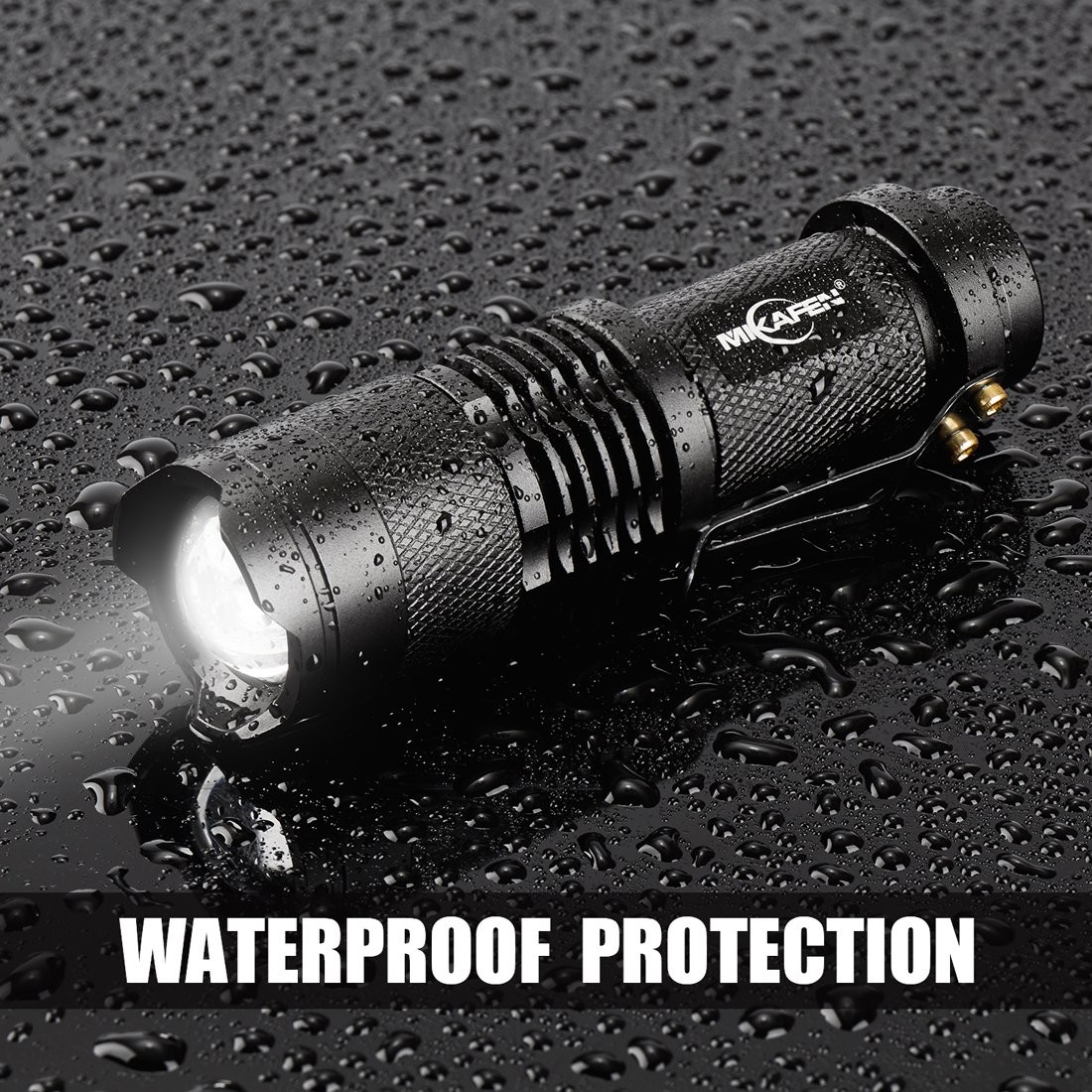 5Pack Flashlights Mini Led Flashlight 300lm 3 Modes (Light – Low Light – Stro…