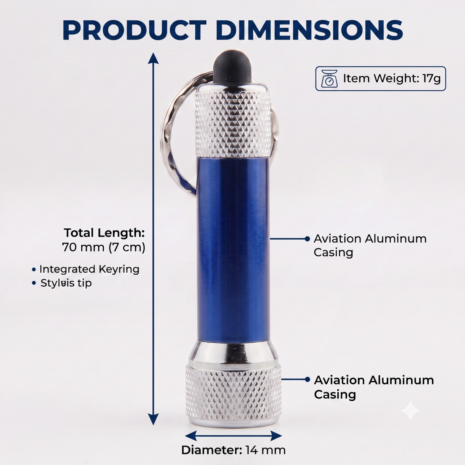 Mini LED Flashlight Keychain Portable Aluminum Pocket Torch Camping Emergency