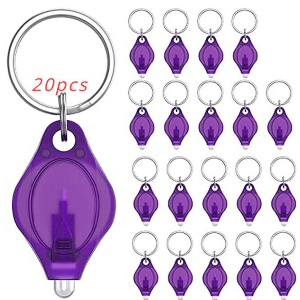 Mini LED Keychain Flashlight Key Ring Light Bright Torch Outdoor Hiking