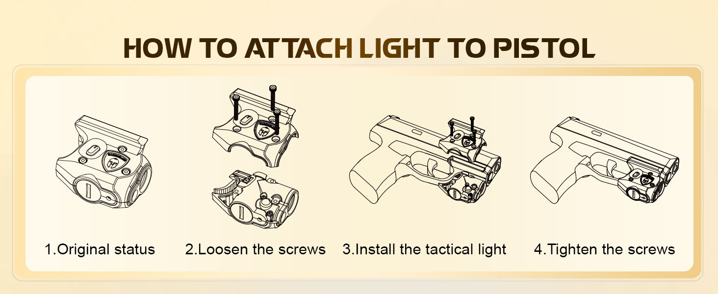 150-Lumen Pistol Light Laser & Holster Fit Springfield Hellcat 3″ Micro-Compact