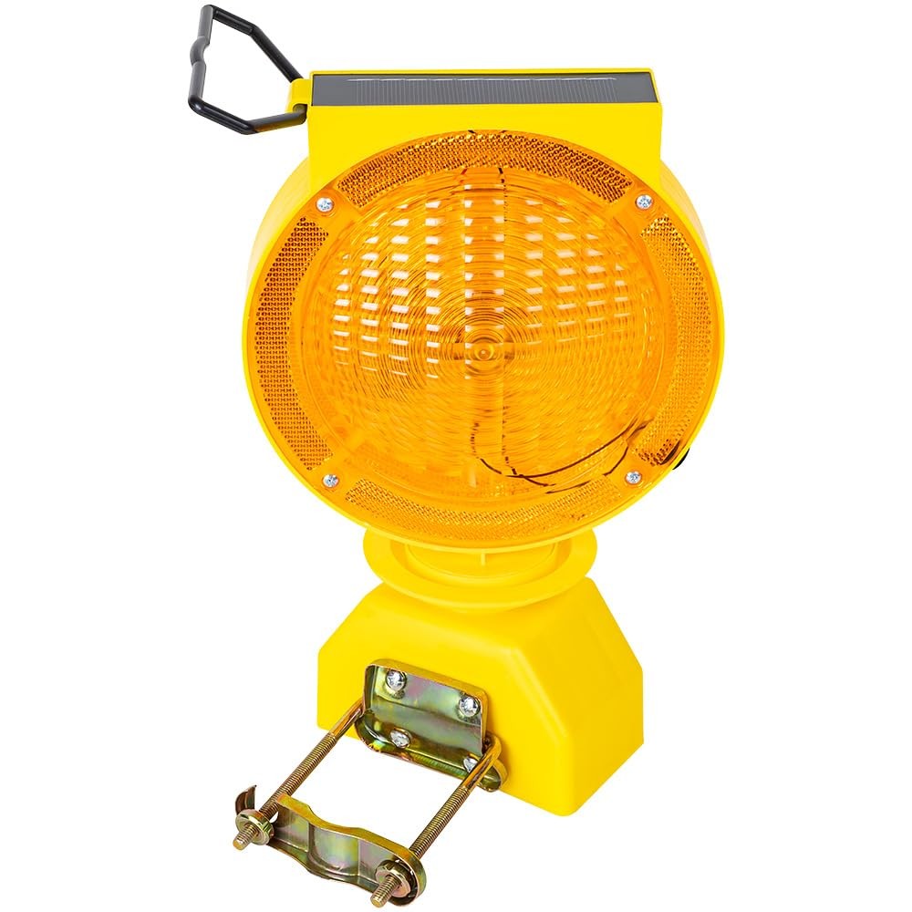 Solar Industrial Warning Lights,Wireless Waterproof Rechargeable Safety Barri…