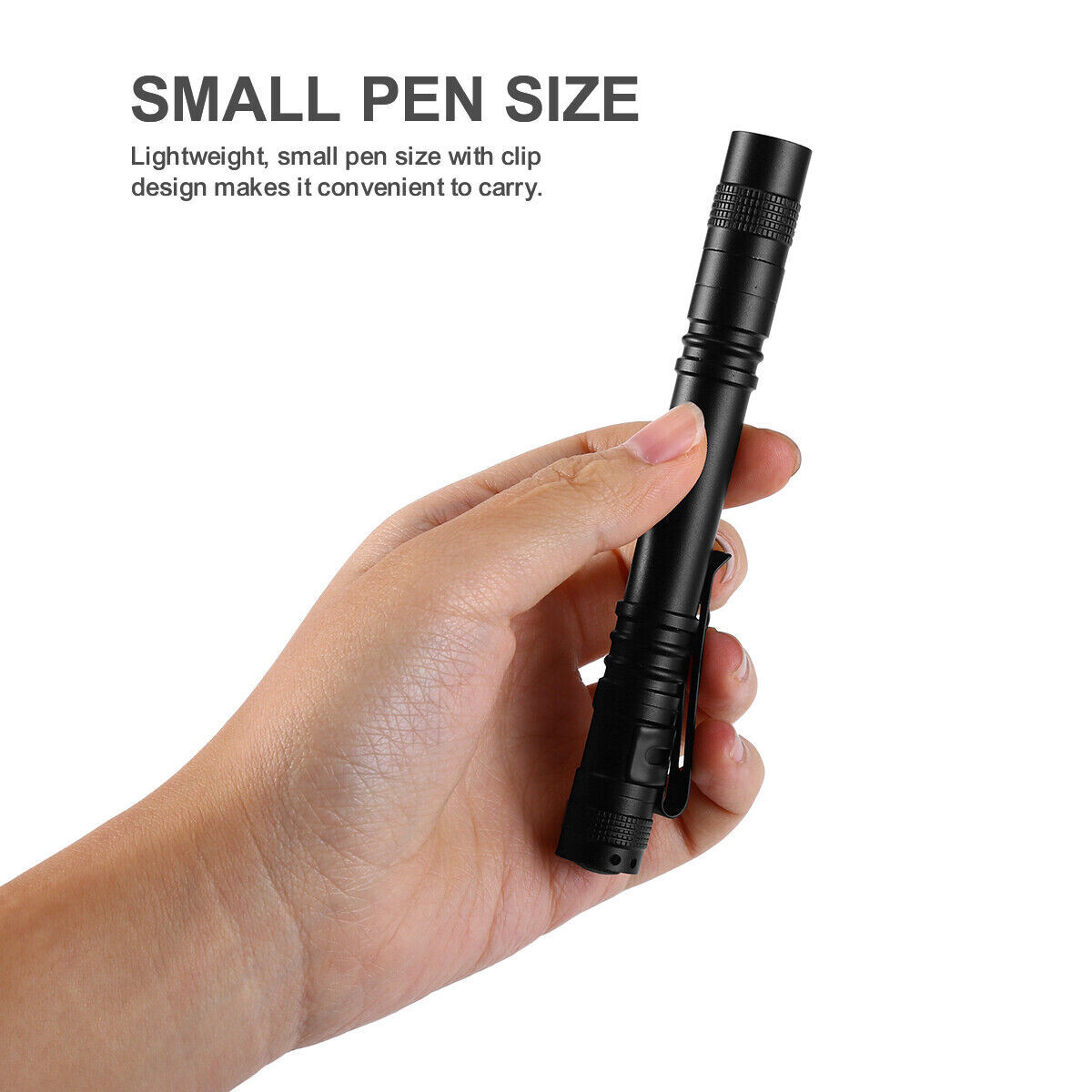 5 x LED Flashlight Clip Mini Light Penlight Pocket Portable Pen Torch Lamp