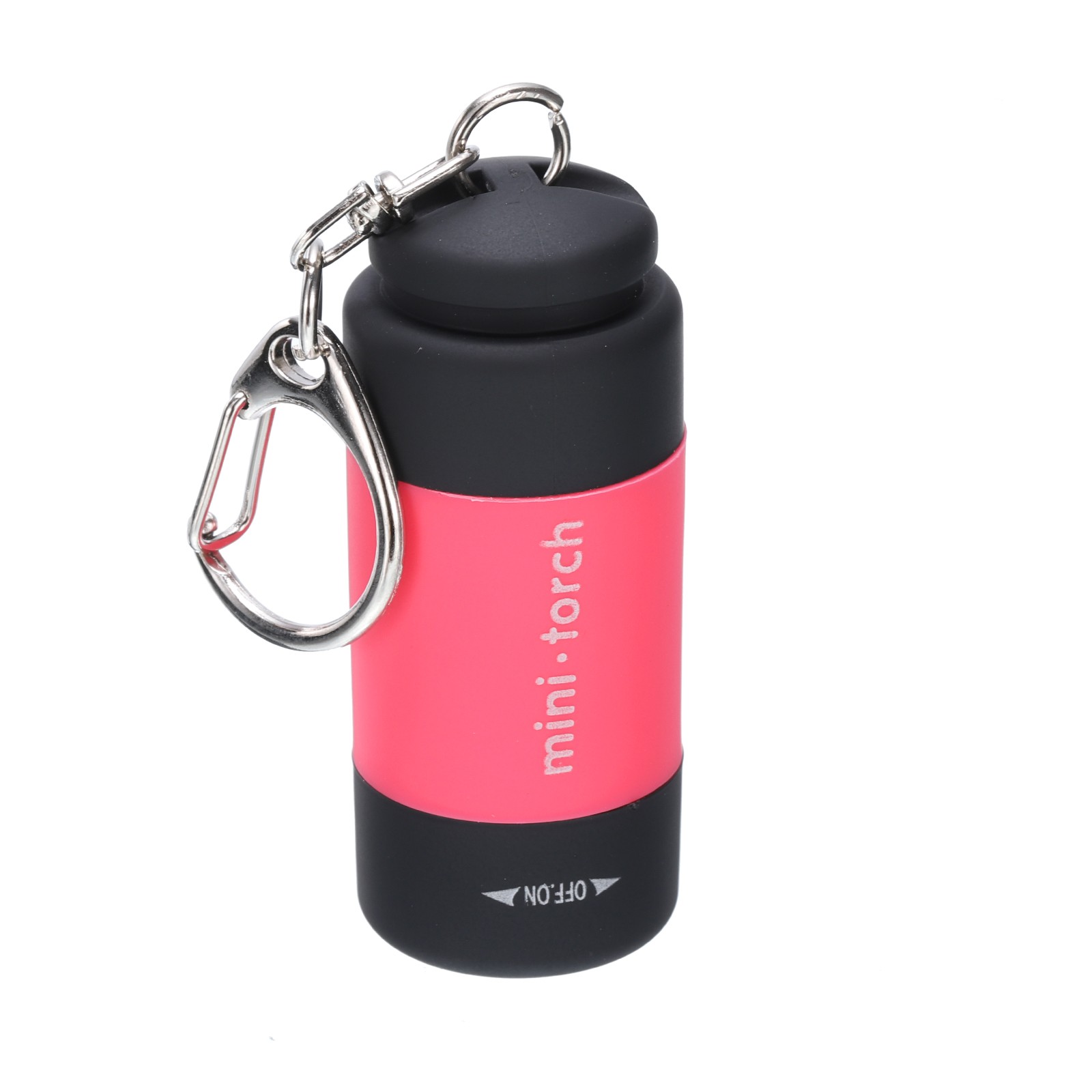 Mini Keychain Flashlight, LED Flashlight Torch USB Rechargeable, Pink