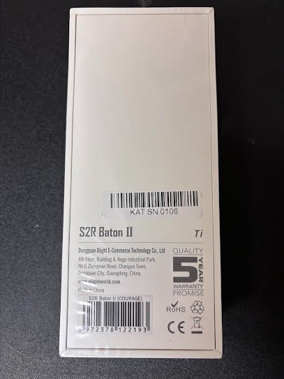Olight Limited Edition (Courage) S2R Baton II Blue Titanium, LOW Serial #, BNIB